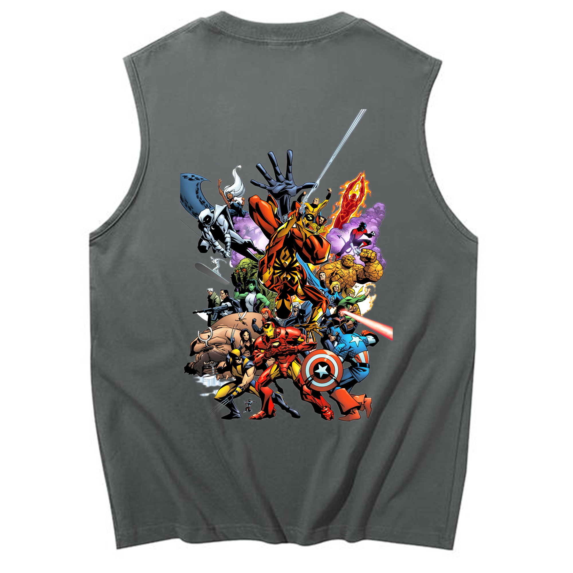 （画像用） アベンジャーズ The Avengers コットン100％タンクトップ（背面プリント）